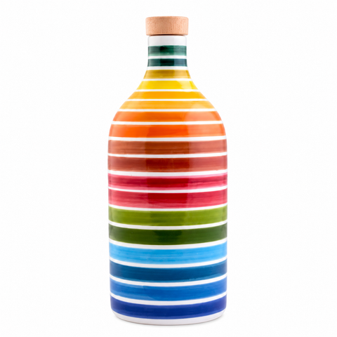 RAINBOW CERAMIC JAR OLIVE OIL