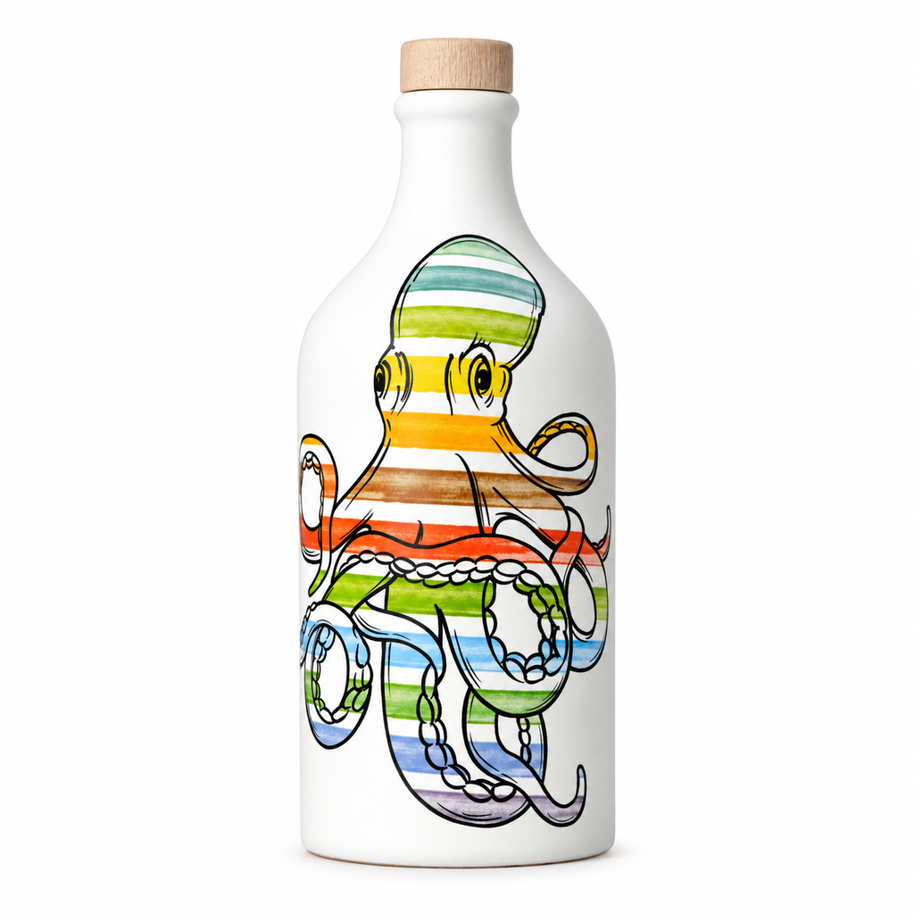 OCTOPUS CERAMIC JAR OLIVE OIL