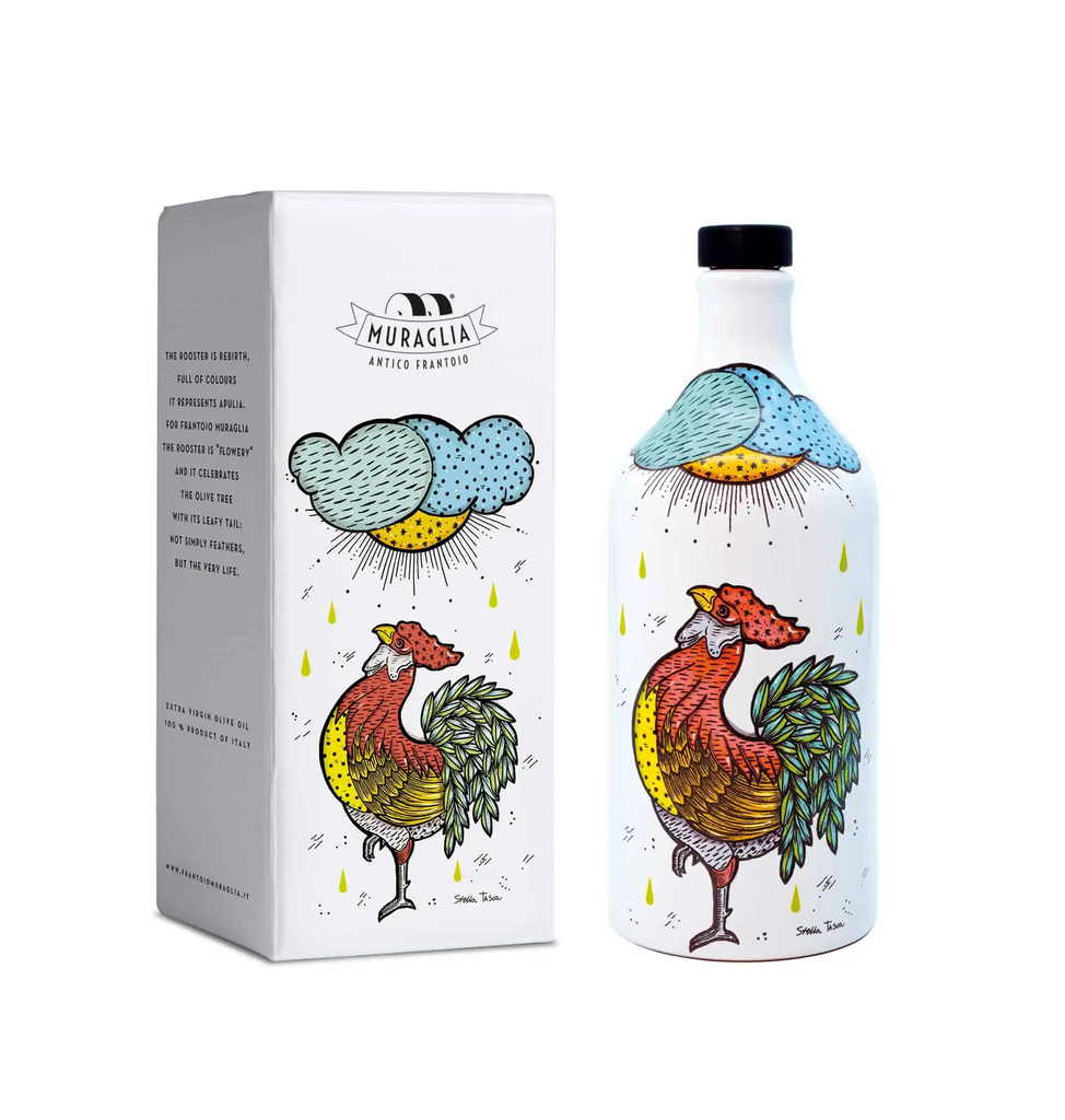 THE ROOSTER CERAMIC JAR OLIVE OIL LIMITED EDITION