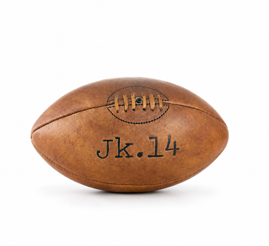 JK14 LEATHER VINTAGE RUGBY BALL