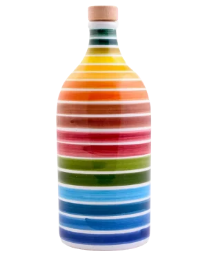 RAINBOW CERAMIC JAR OLIVE OIL