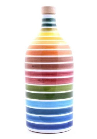 RAINBOW CERAMIC JAR OLIVE OIL
