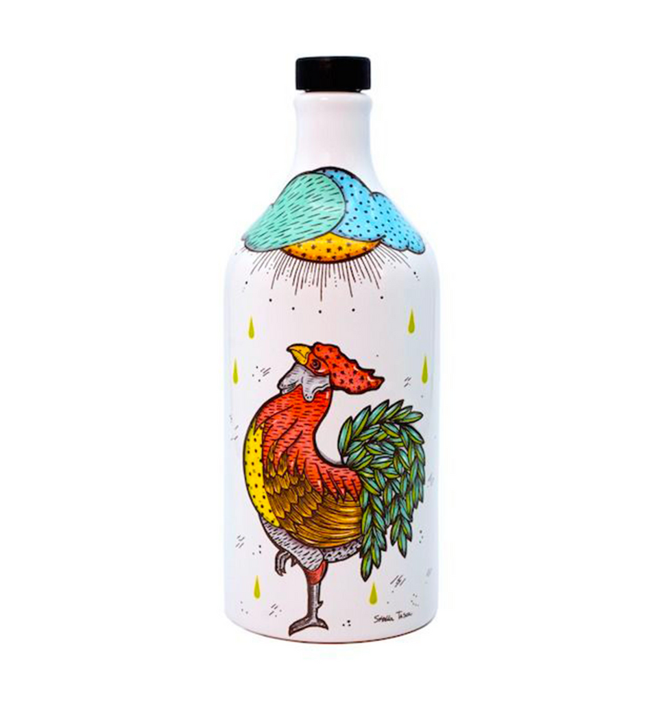 THE ROOSTER CERAMIC JAR OLIVE OIL LIMITED EDITION